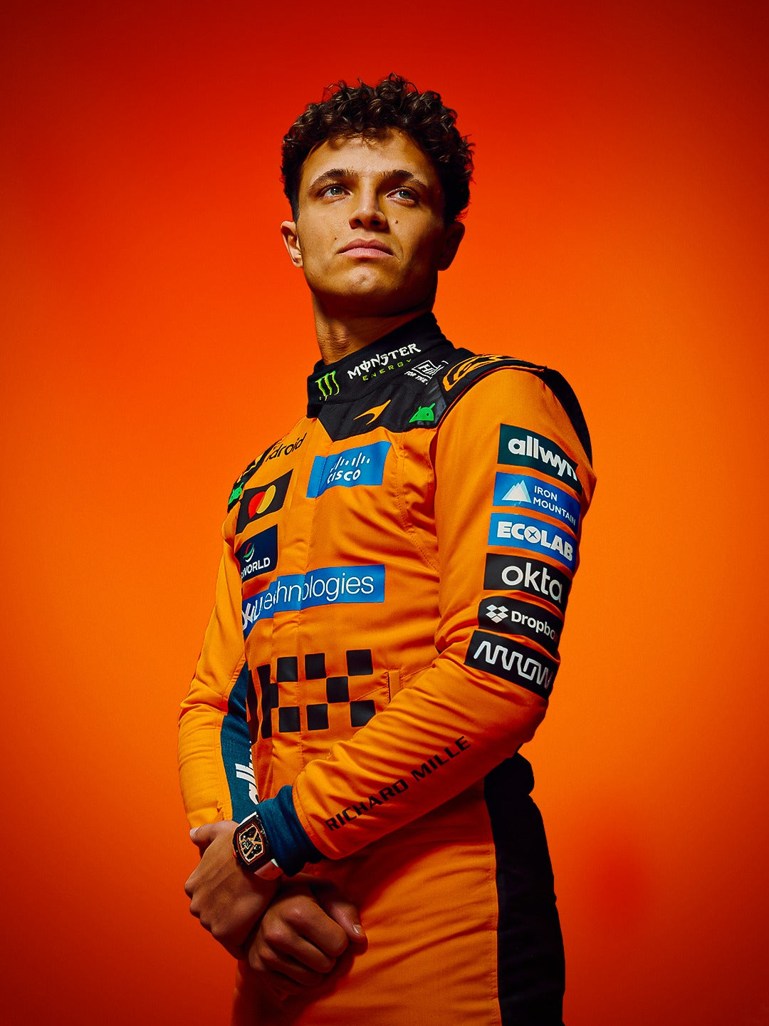 Réplica del mono de carreras del equipo McLaren de F1 de Lando Norris para 2026