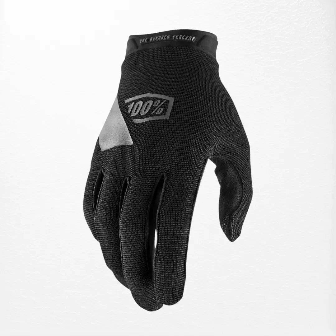 100% Ridecamp MX Gloves Black DASH RACEGEAR