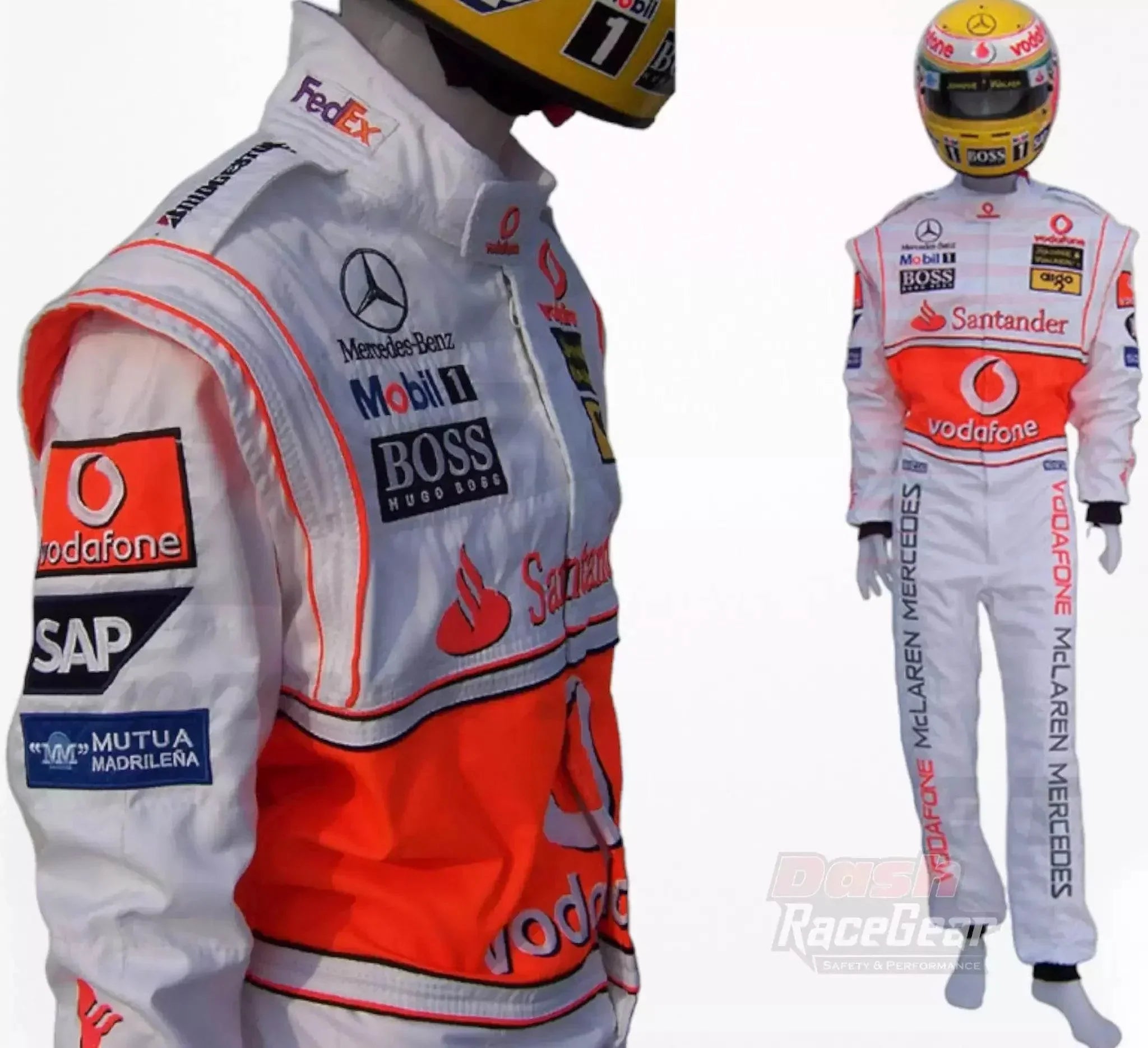 2007 Fernando Alonso McLaren F1 Embroidered Racing Suit DASH RACEGEAR