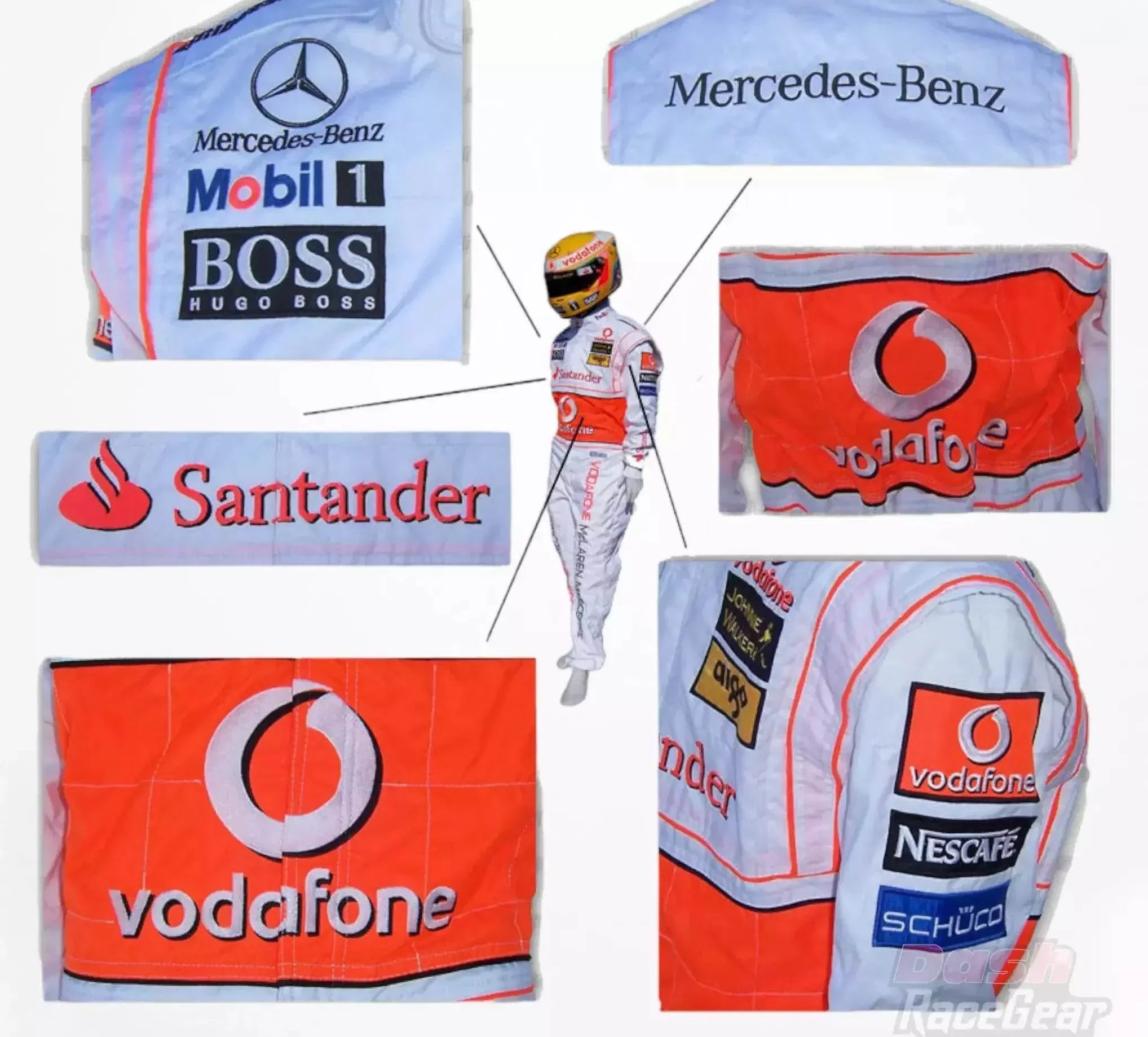 2007 Fernando Alonso McLaren F1 Embroidered Racing Suit DASH RACEGEAR