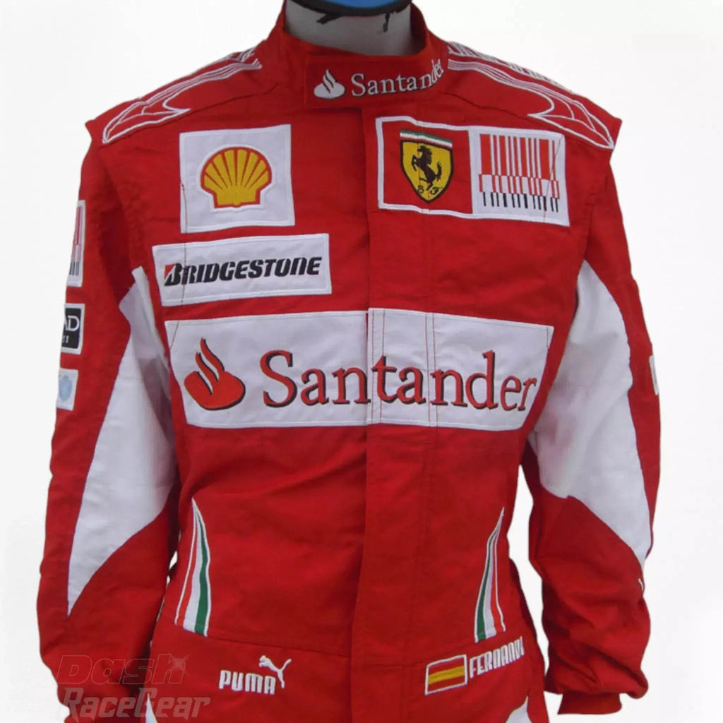 2010 Fernando Alonso Ferrari F1 Embroidered Racing Suit