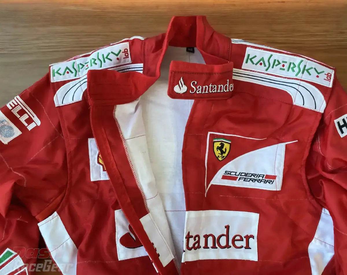 2014 Fernando Alonso Ferrari F1 Embroidered Racing Suit