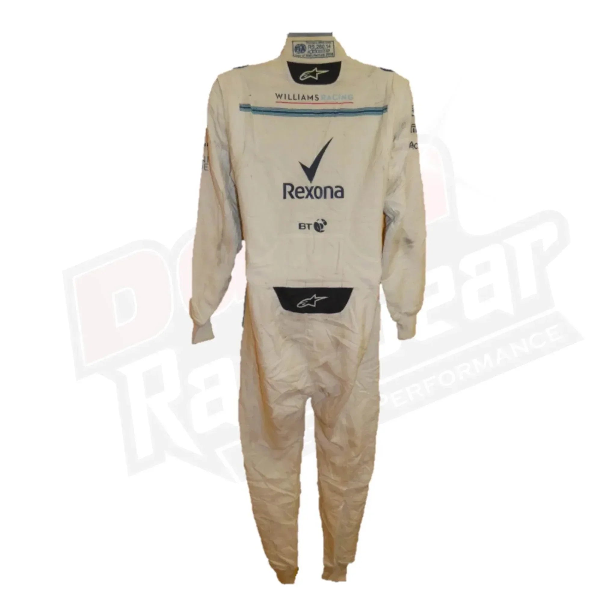 2018 Lance Stroll Abu Dhabi GP Williams race suit DASH RACEGEAR