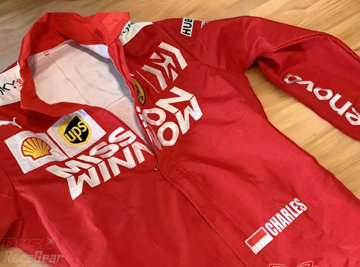 2019 Charles Leclerc Ferrari Mission Winnow F1 Embroidered Racing Suit DASH RACEGEAR