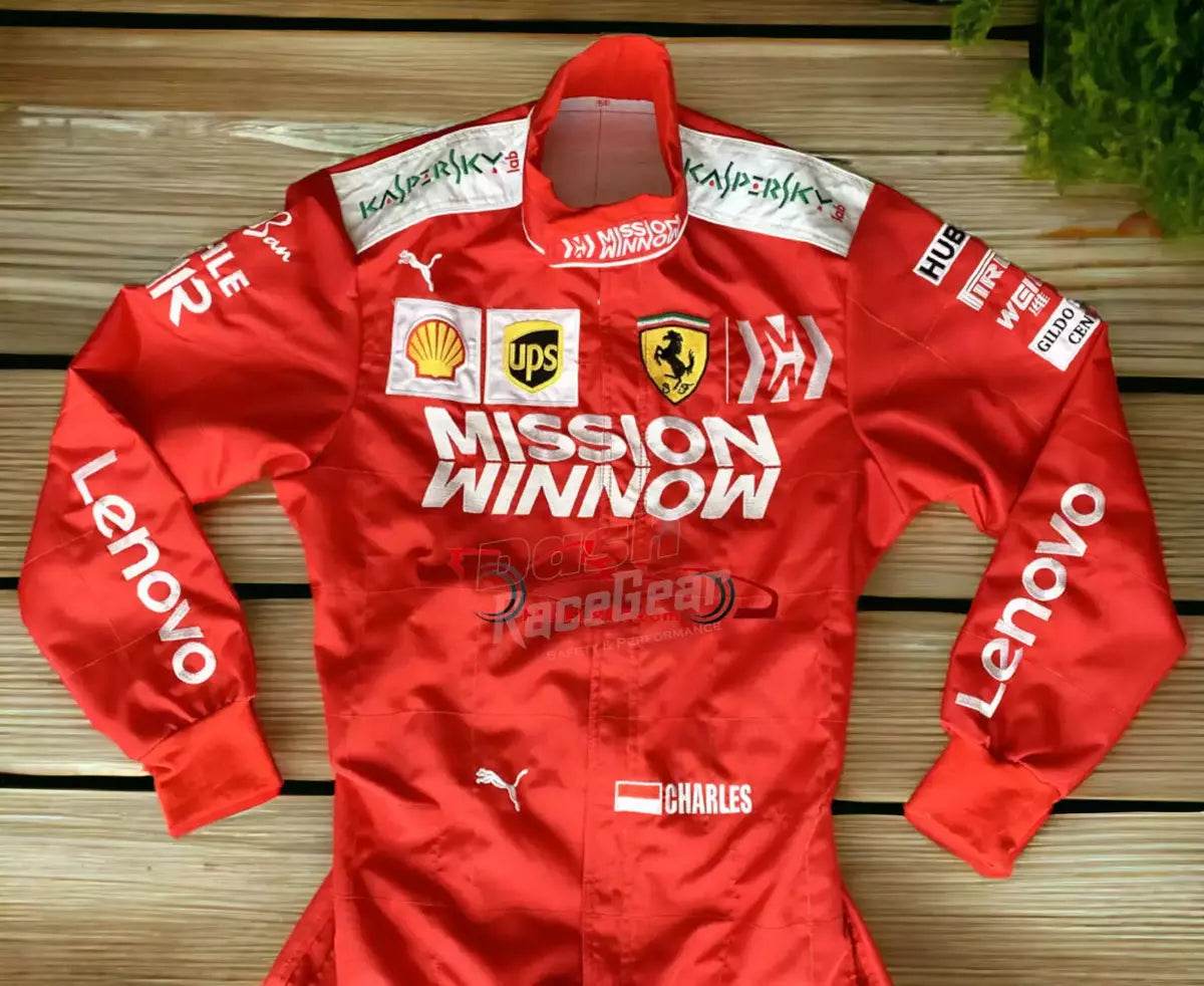 2019 Charles Leclerc Ferrari Mission Winnow F1 Embroidered Racing Suit DASH RACEGEAR