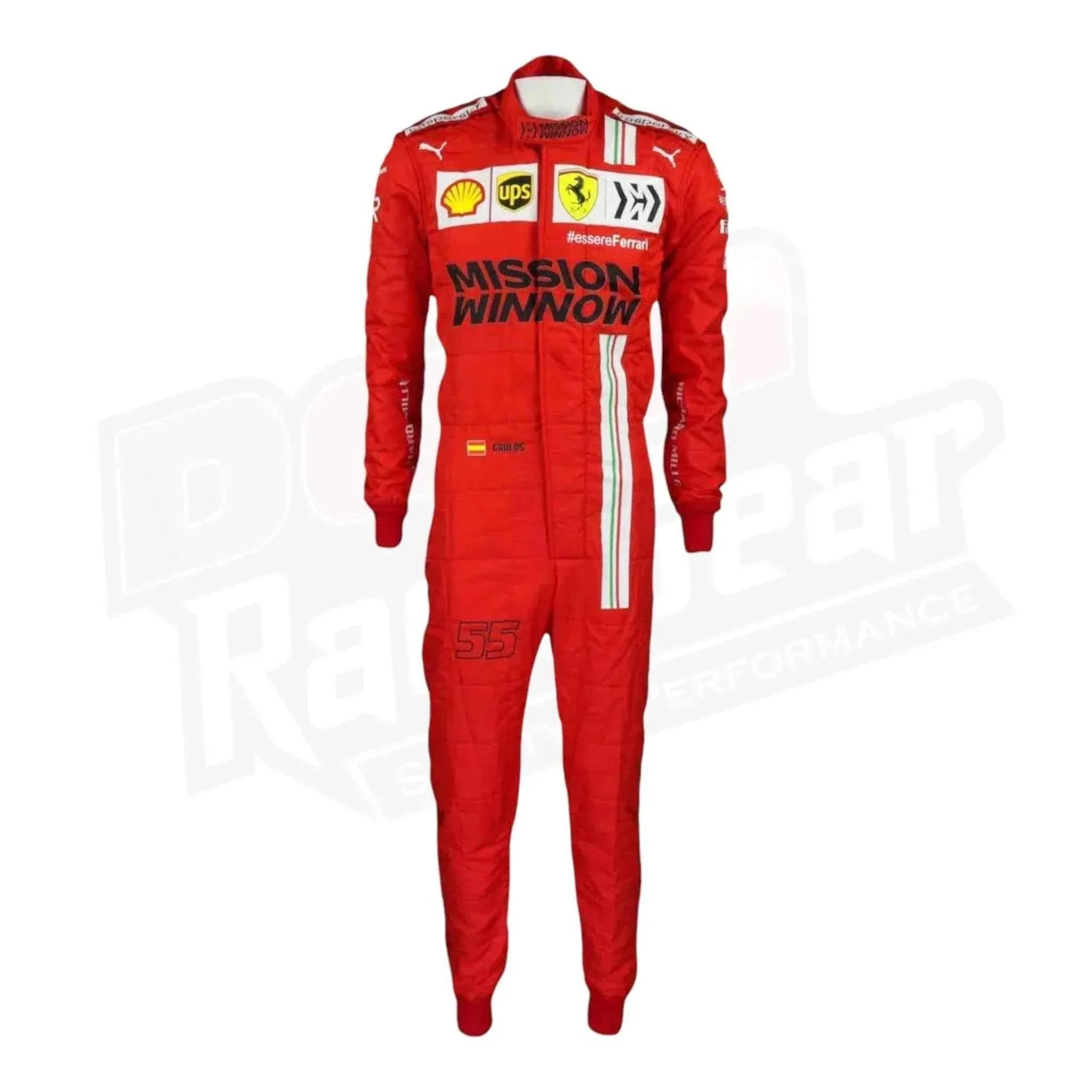 2021 Carlos Sainz Race Scuderia Ferrari F1 Suit KIDS Dash Racegear