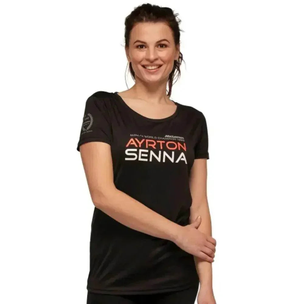 Ayrton Senna Ladies T-Shirt McLaren World Champion 1988 DASH RACEGEAR