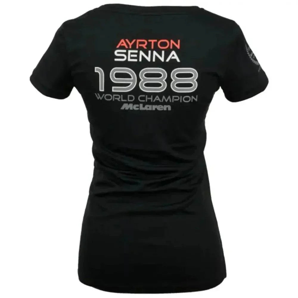 Ayrton Senna Ladies T-Shirt McLaren World Champion 1988 DASH RACEGEAR
