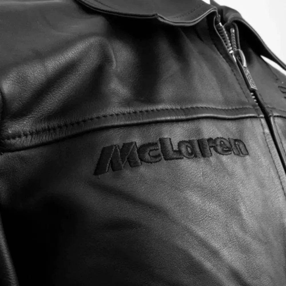Ayrton Senna McLaren Leather Jacket Three Times World Champion DASH RACEGEAR