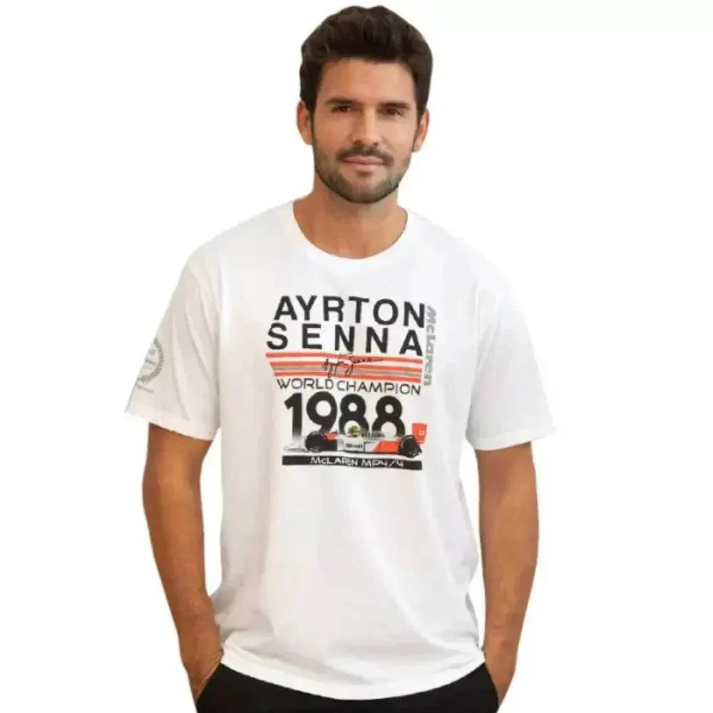 Ayrton Senna T-Shirt World Champion 1988 McLaren DASH RACEGEAR