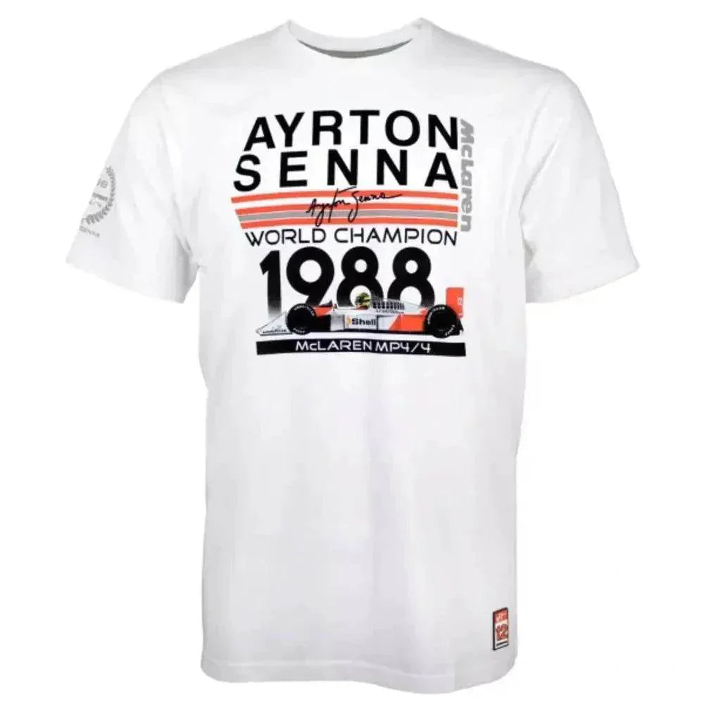 Ayrton Senna T-Shirt World Champion 1988 McLaren DASH RACEGEAR