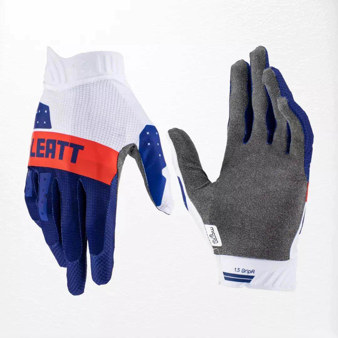 Leatt Moto 1.5 GripR MX Gloves Royal DASH RACEGEAR