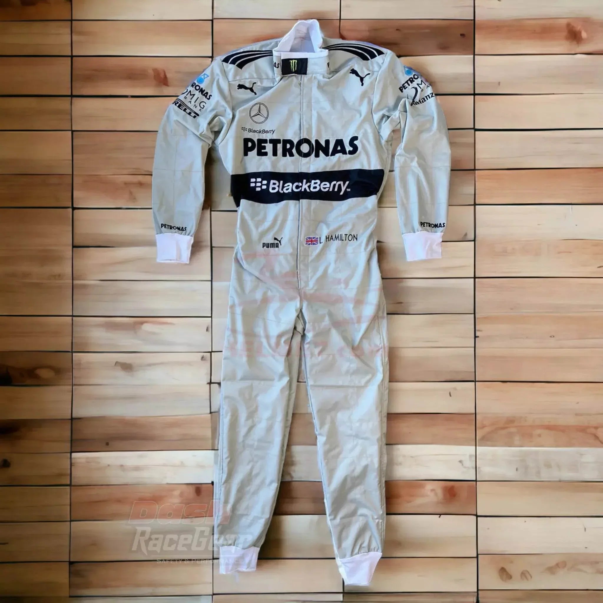 2013 Lewis Hamilton Mercedes Benz F1 Embroidered Race Suit DASH RACEGEAR
