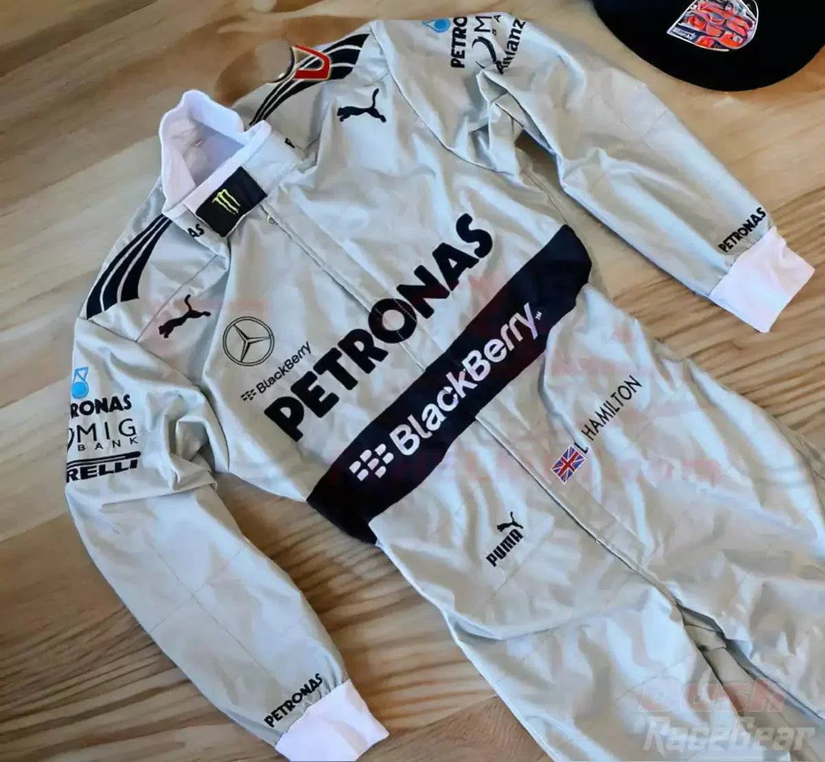 2013 Lewis Hamilton Mercedes Benz F1 Embroidered Race Suit DASH RACEGEAR