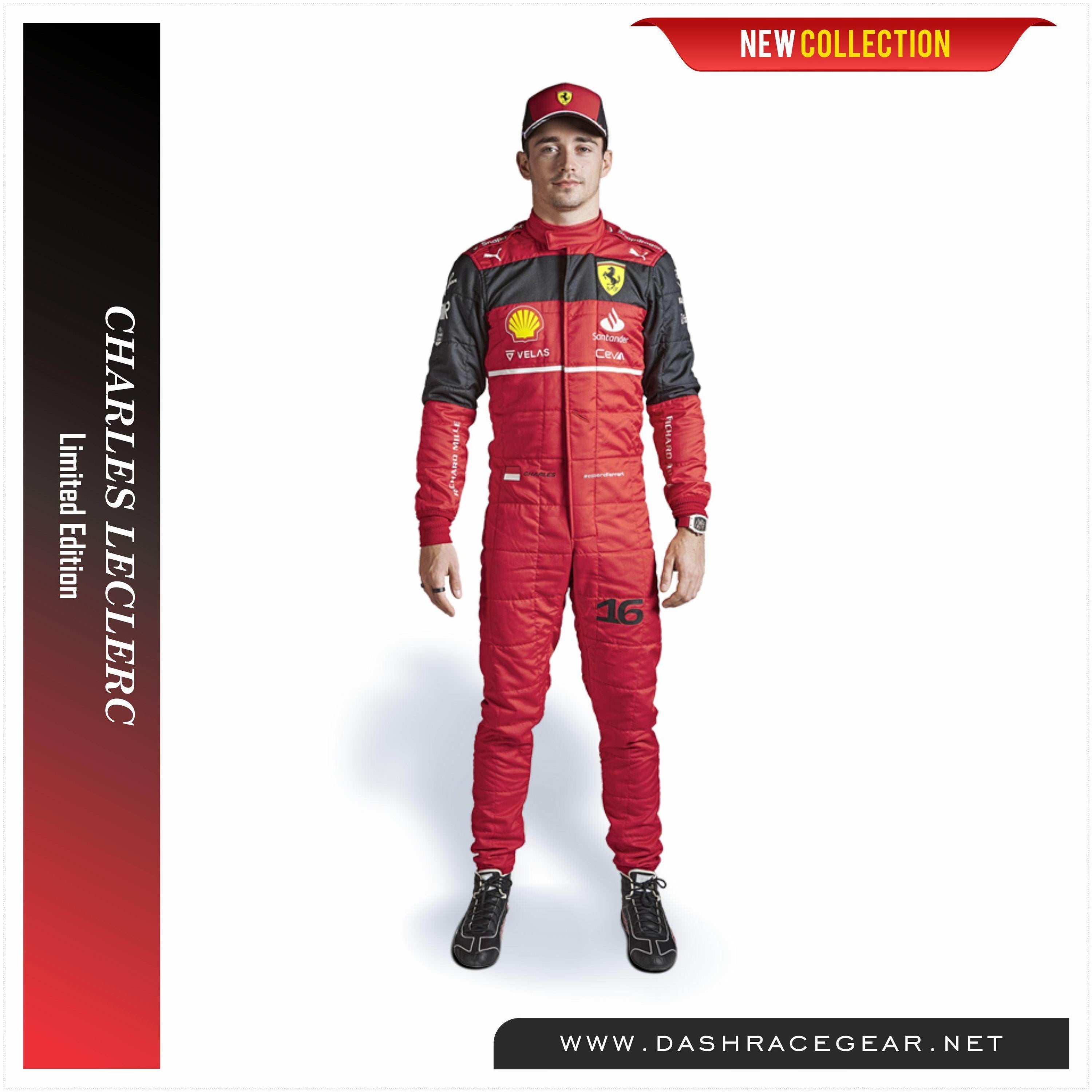 New Charles Leclerc 2022 Race Suit DASH RACEGEAR