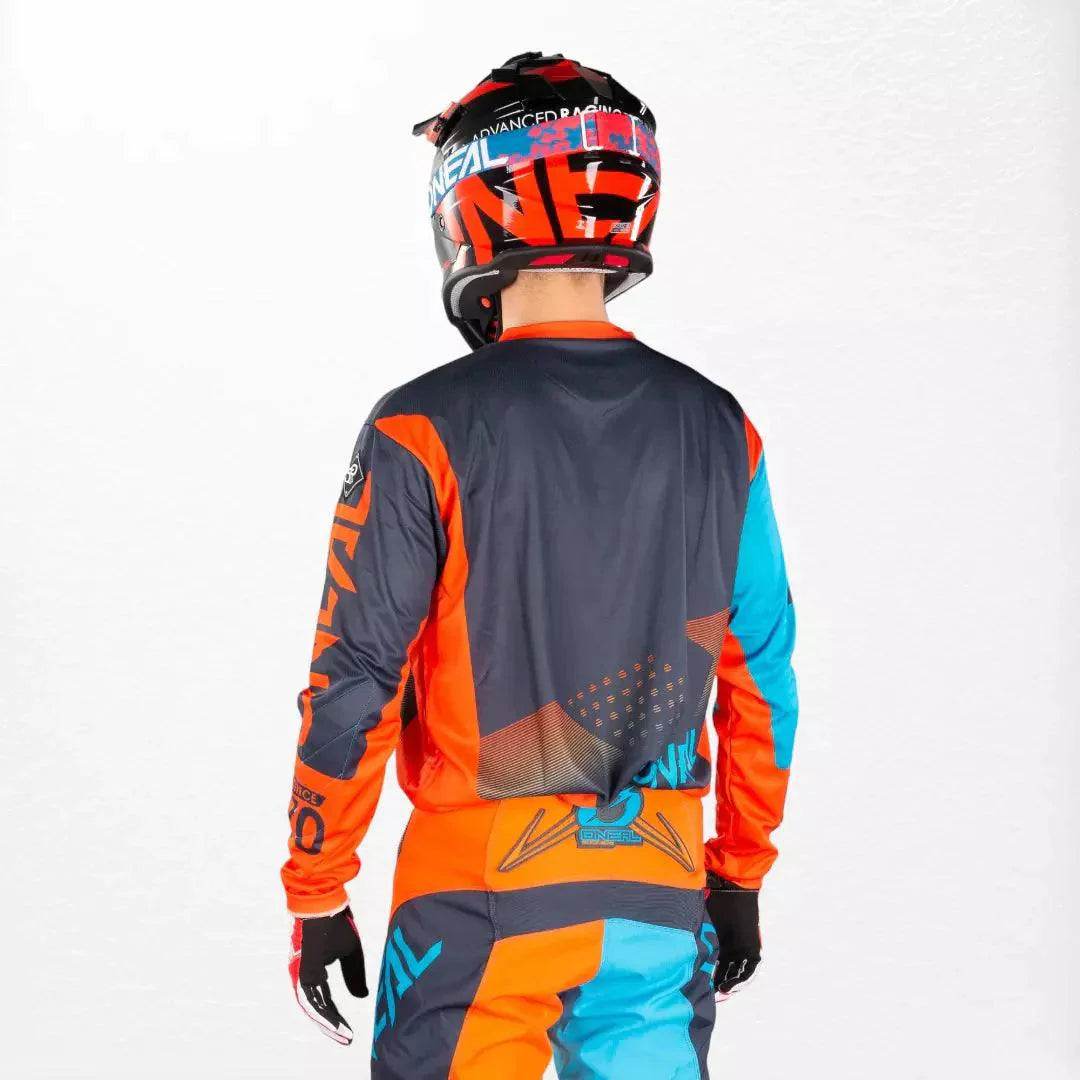 O'Neal Element Factor MX Jersey Gray-Orange-Blue DASH RACEGEAR