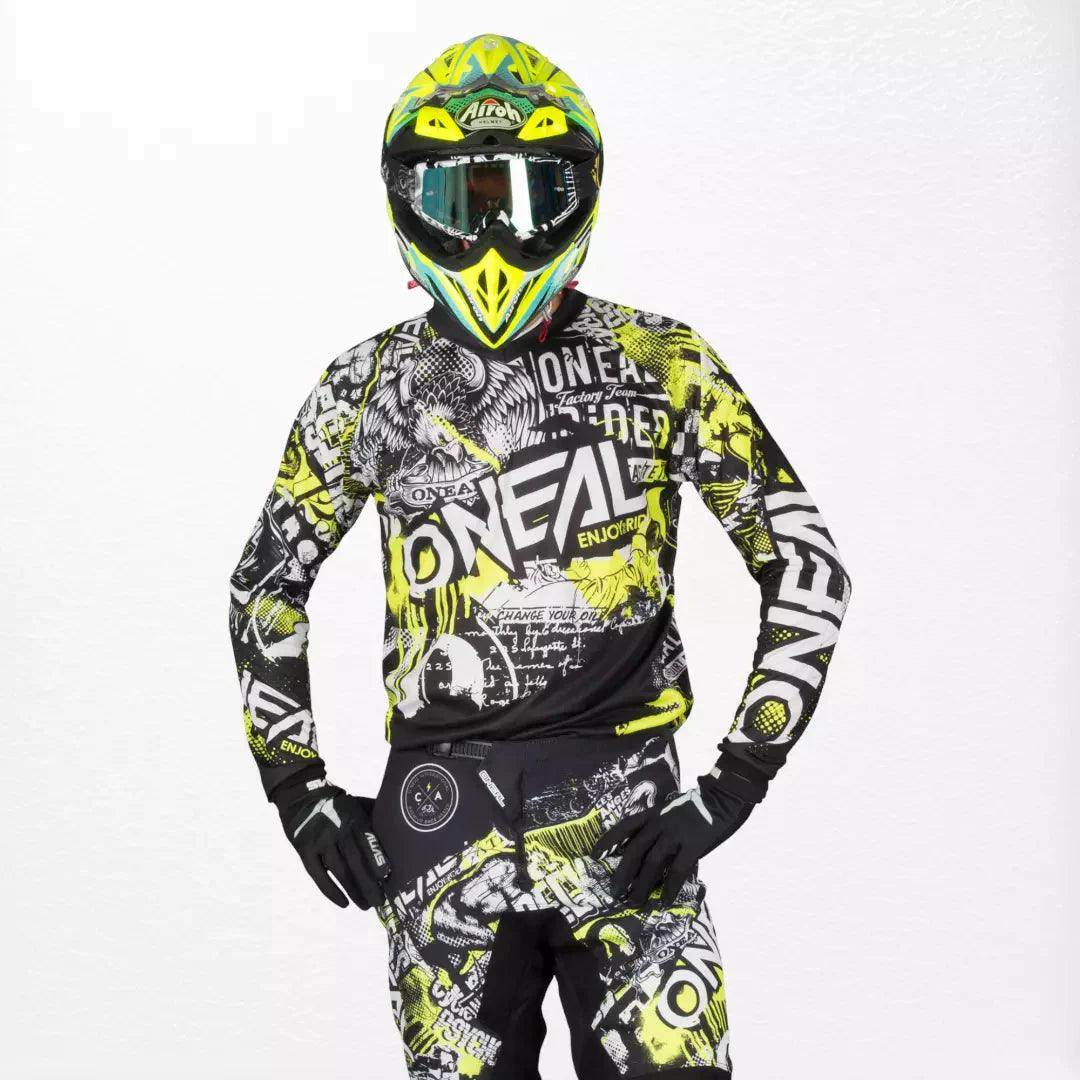 O'Neal Element Jersey Attack Black-HiVis DASH RACEGEAR