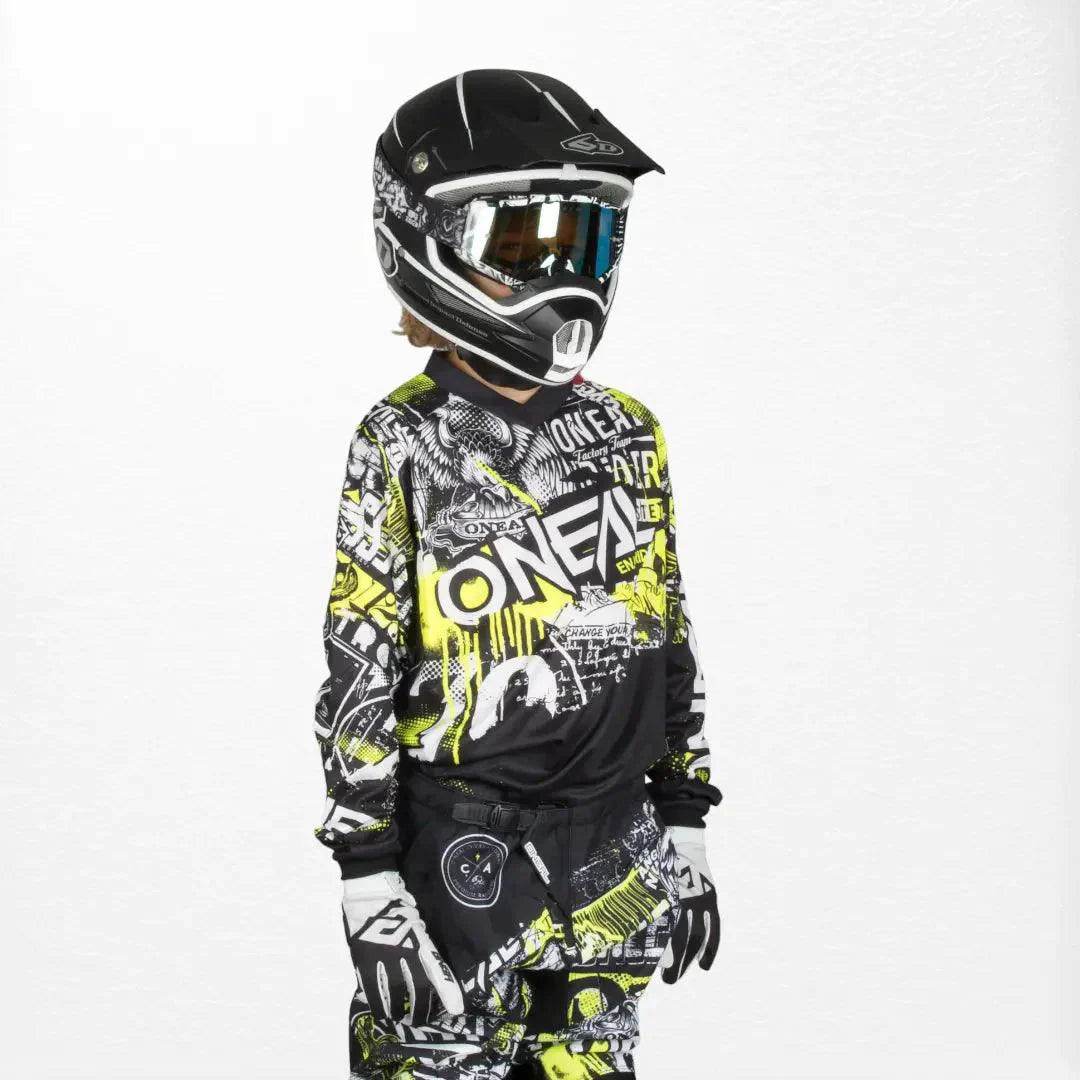 O'Neal Youth Element Jersey Attack Black-HiVIs DASH RACEGEAR