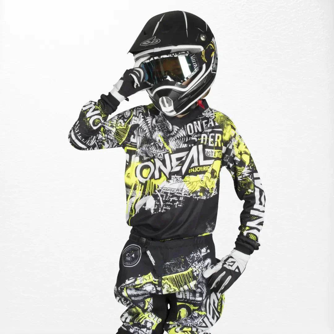 O'Neal Youth Element Jersey Attack Black-HiVIs DASH RACEGEAR