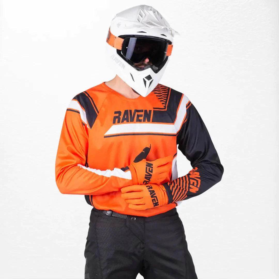 Raven Rival MX Jersey Orange-Black DASH RACEGEAR