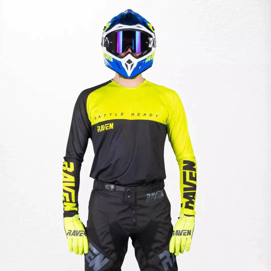 Raven Verve MX Jersey Black-Yellow DASH RACEGEAR