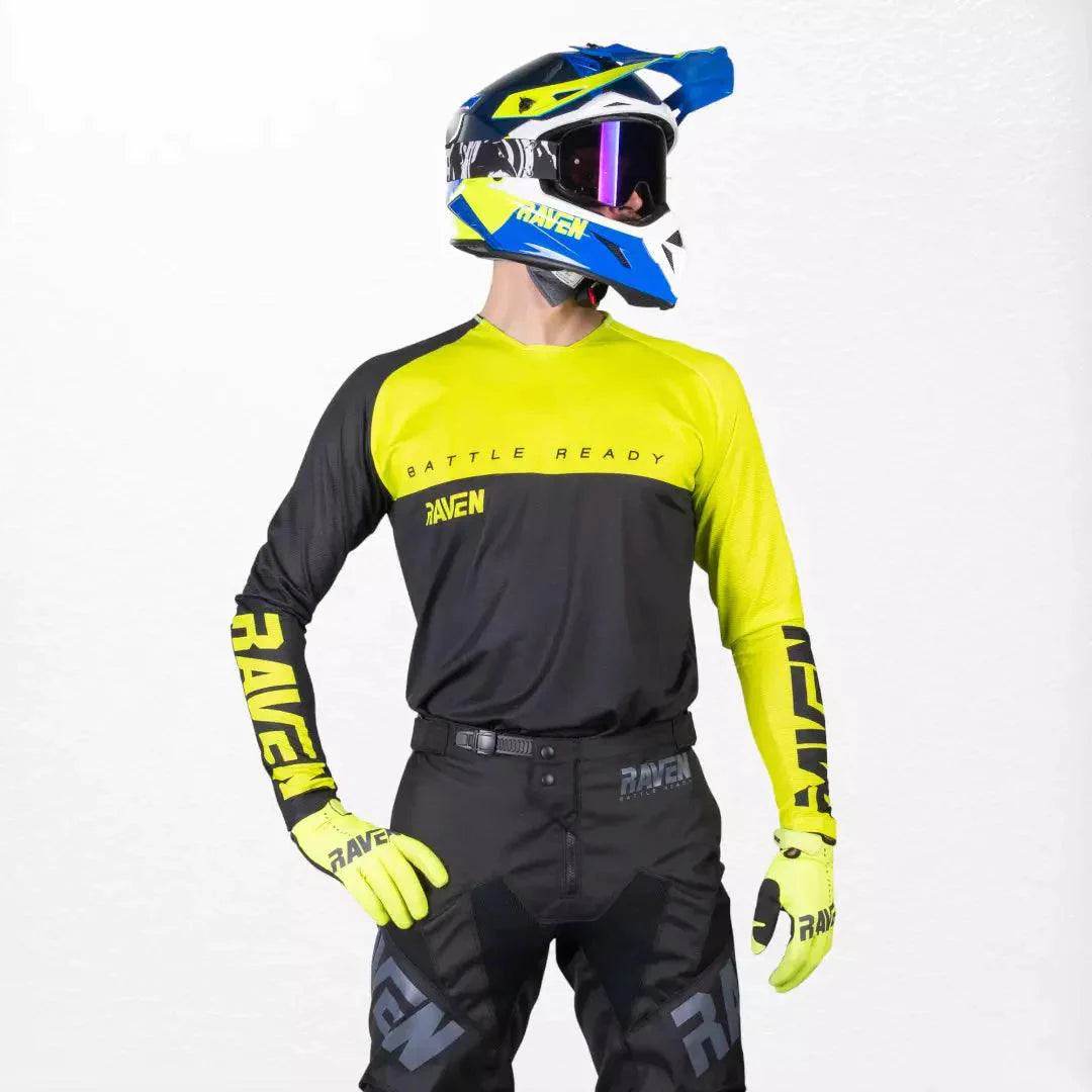 Raven Verve MX Jersey Black-Yellow DASH RACEGEAR