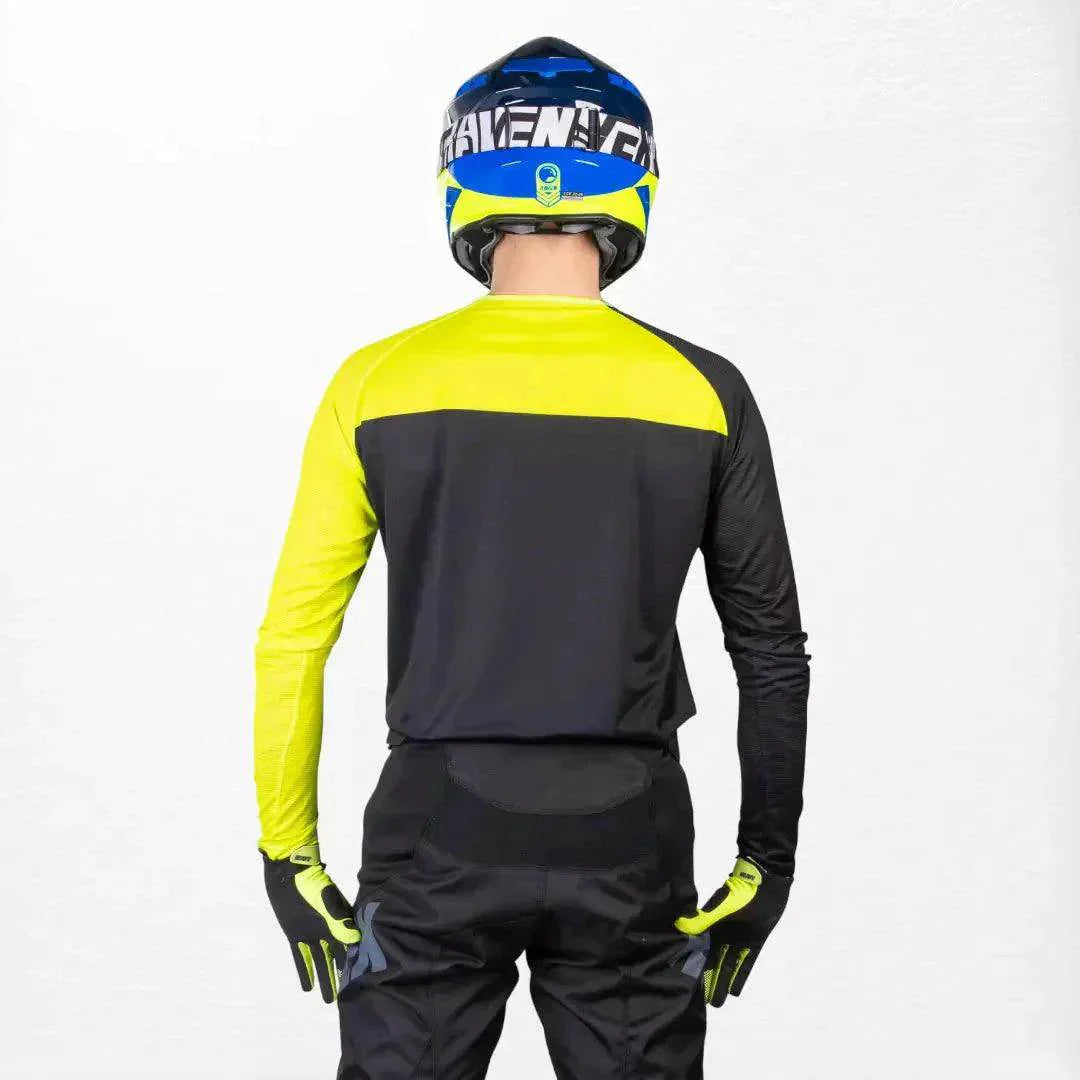 Raven Verve MX Jersey Black-Yellow DASH RACEGEAR