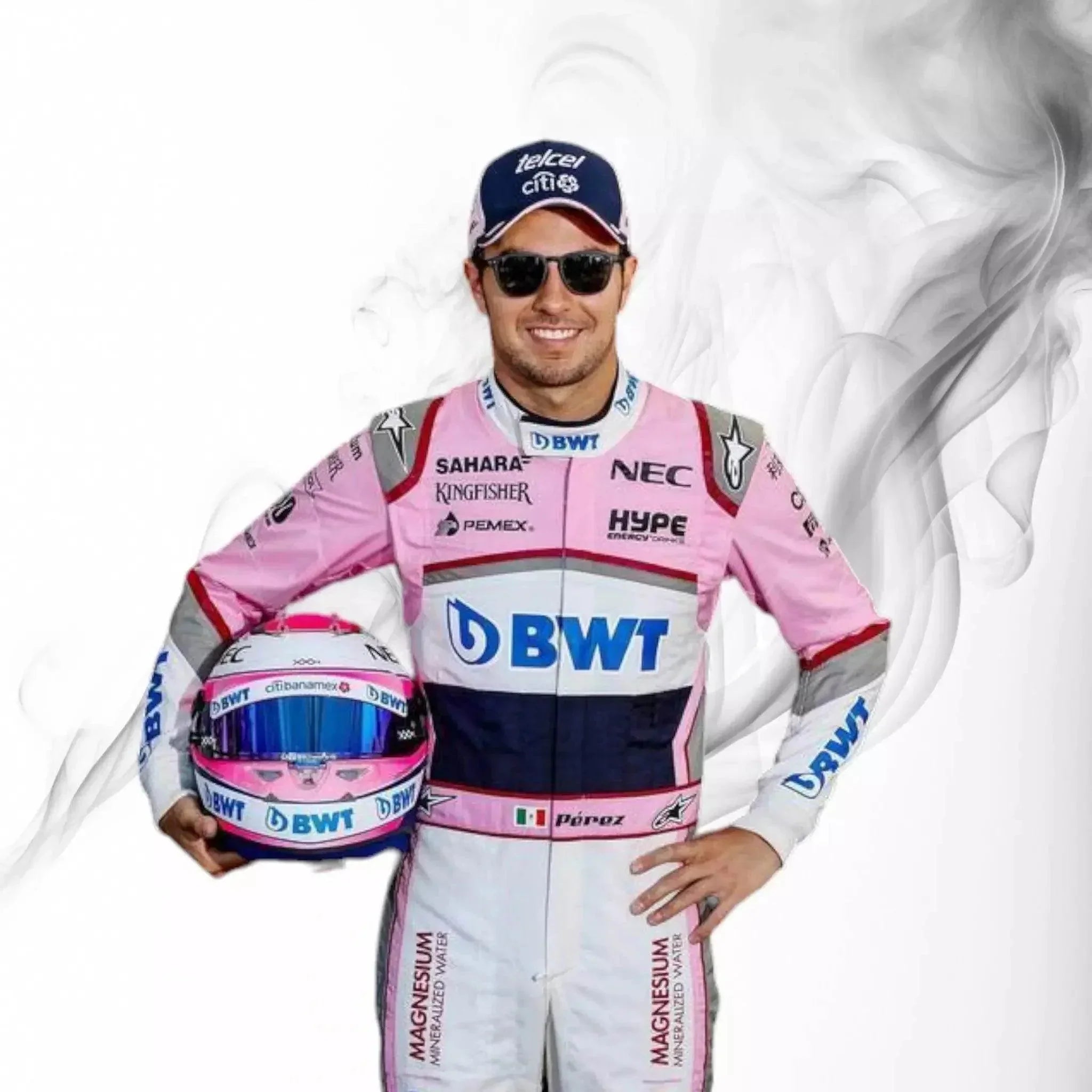 SERGIO PEREZ 2018 RACE SUIT SAHARA FORCE INDIA F1 TEAM