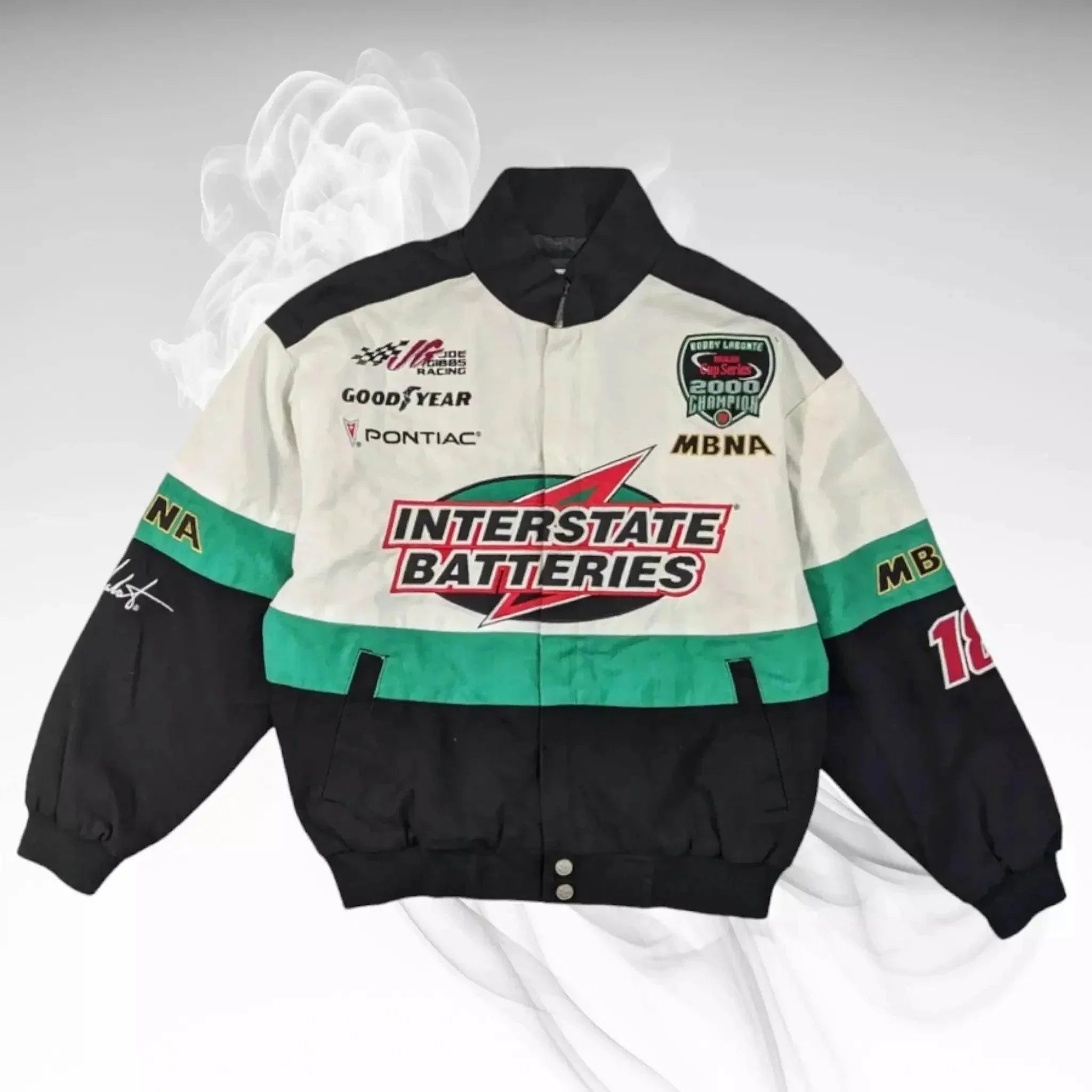 VINTAGE INTERSTATE BATTERIES NASCAR RACING JACKET - XX - Large