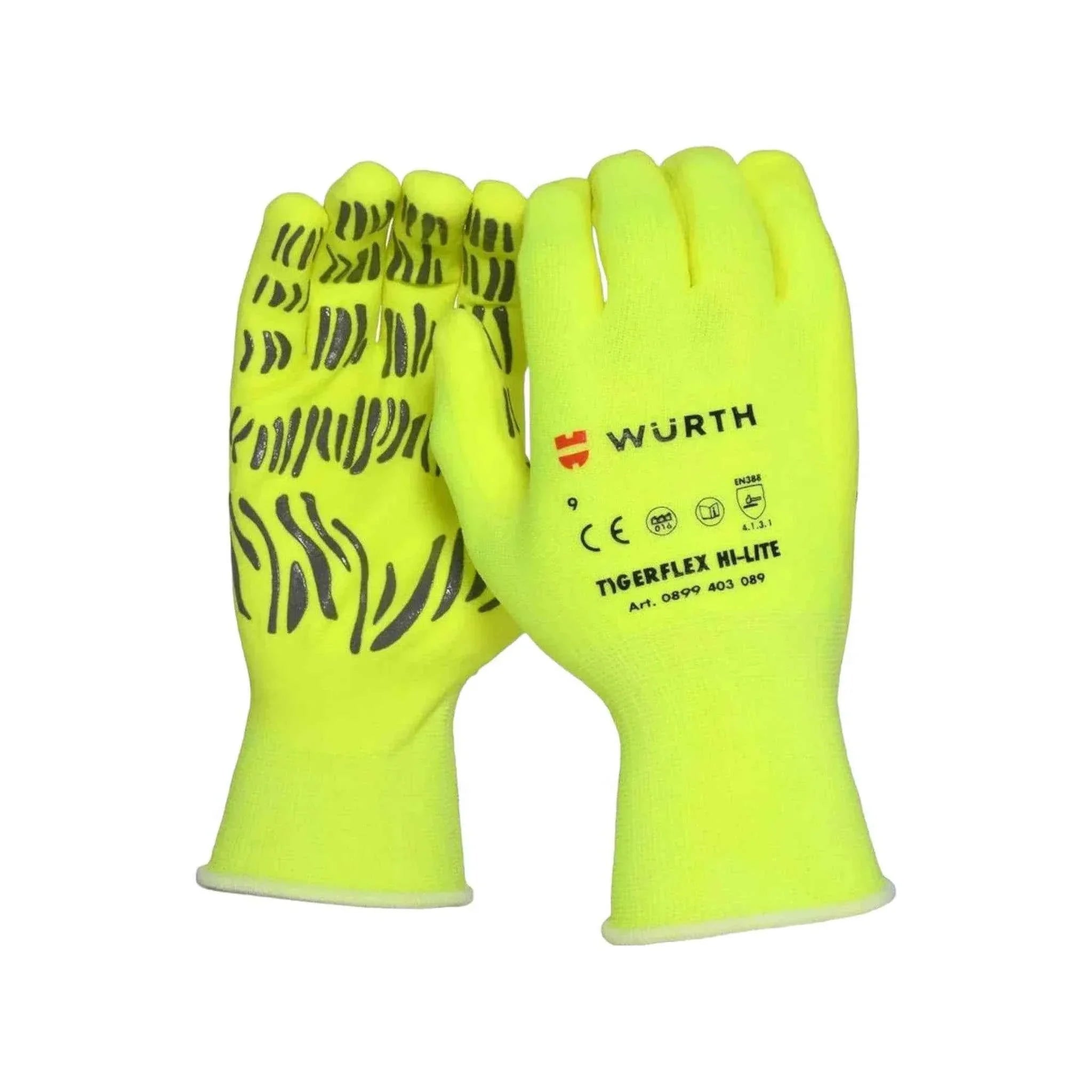 WURTH PROTECTIVE GLOVE TIGERFLEX HI-LITE DASH RACEGEAR